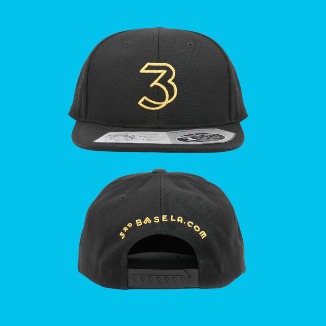 Black 3rd Base Snapback